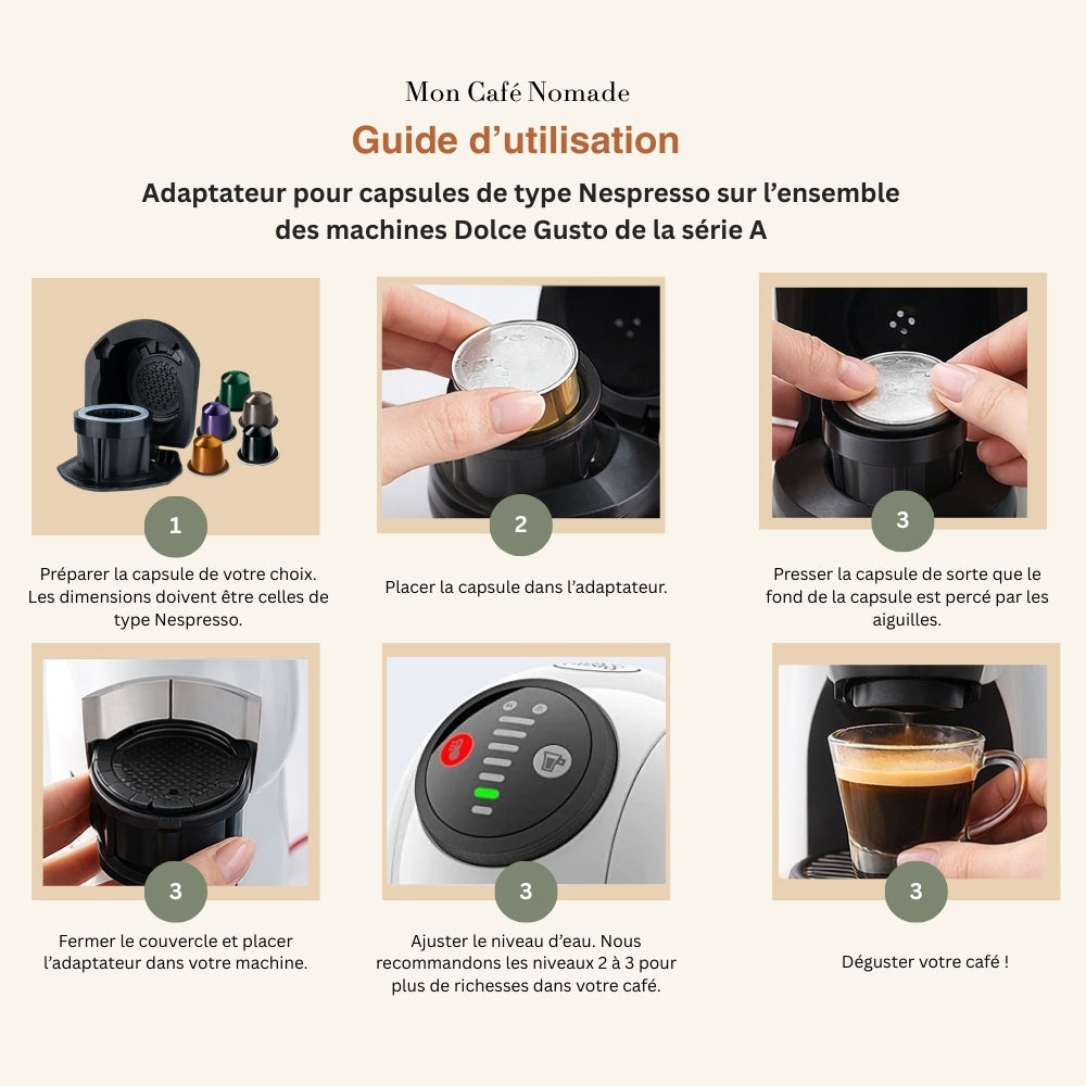 CAPSULE SERIE A  - Adaptateur Capsules type Nespresso